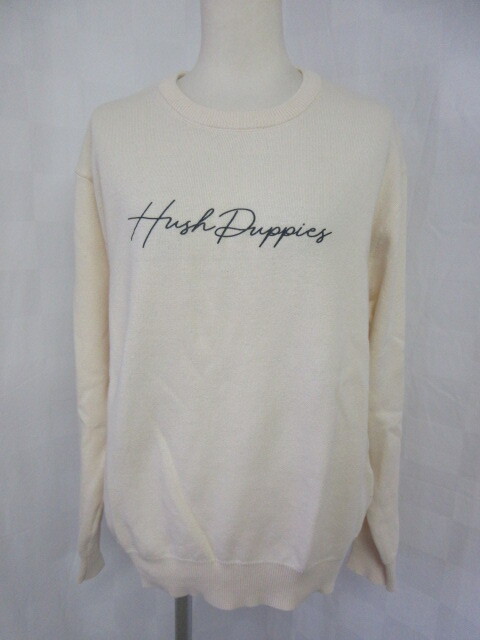 877 ハッシュパピー 生成り色 トレーナー Mサイズ拍卖