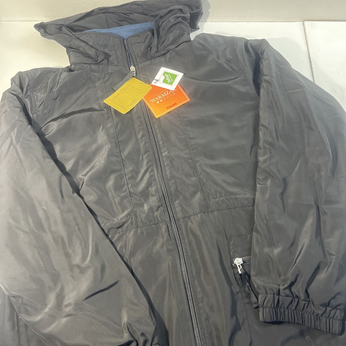 未使用 タグ付き Provador プロバドール TEIJIN 蓄熱フリース WARMZAX ナイロンジャケット ブラック サイズL 撥水加工 拍卖
