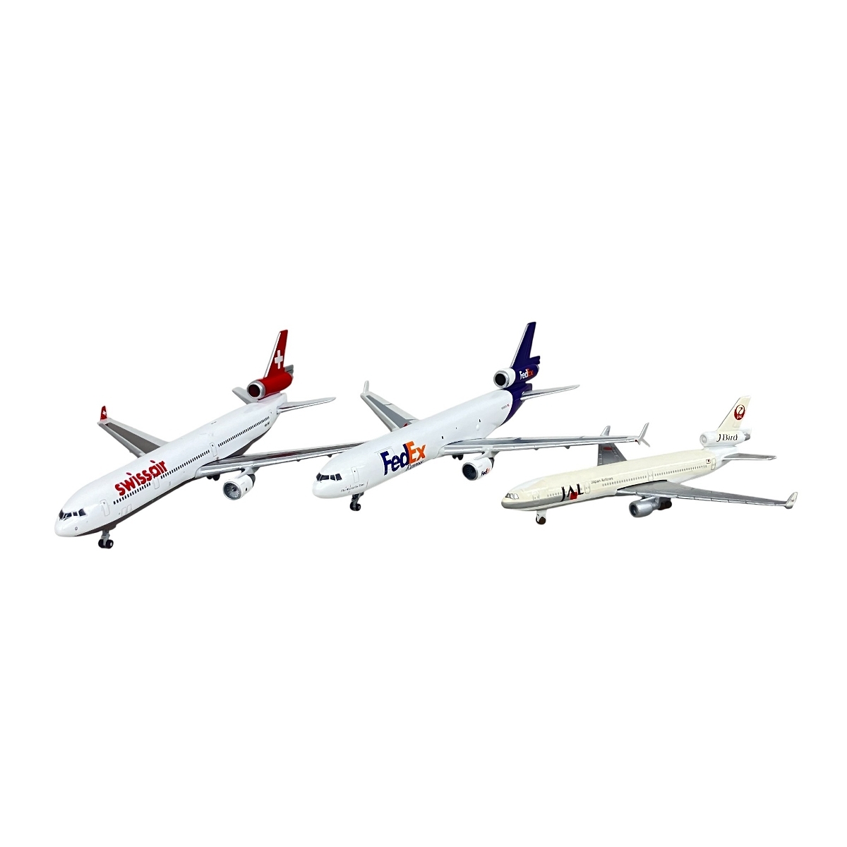 Gemini Jets 1/400 FedEx Express MD-11 / 1/400 MD-11 Swissair Asia / JAL MD-11 1/500 セット 中古 K10475579拍卖