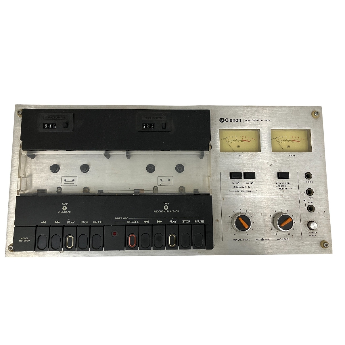 Clarion MD-8080A カセットデッキ クラリオン 70年代 昭和 レトロ 音響機材 ジャンク O10582184拍卖
