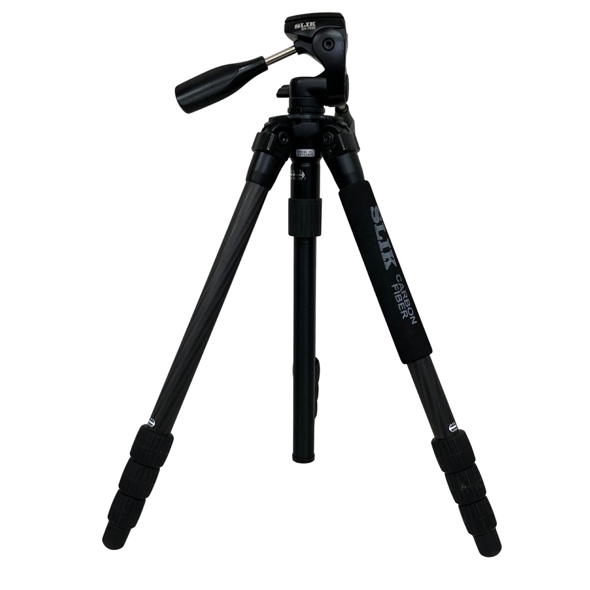SLIK E74 カーボン三脚 ライトカーボン 3WAY雲台 SH-705E スリック カメラ用品 中古T10603871拍卖