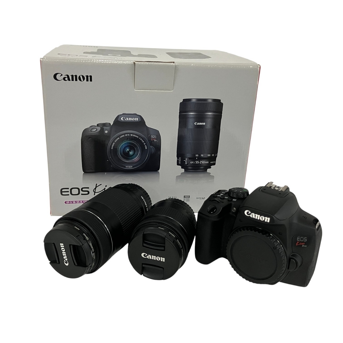 CANON EOS Kiss X10i EF-S 18-55mm F4-5.6/55-250mm F4-5.6 ダブルズームキット カメラ キャノン 中古 良好 B10596863拍卖