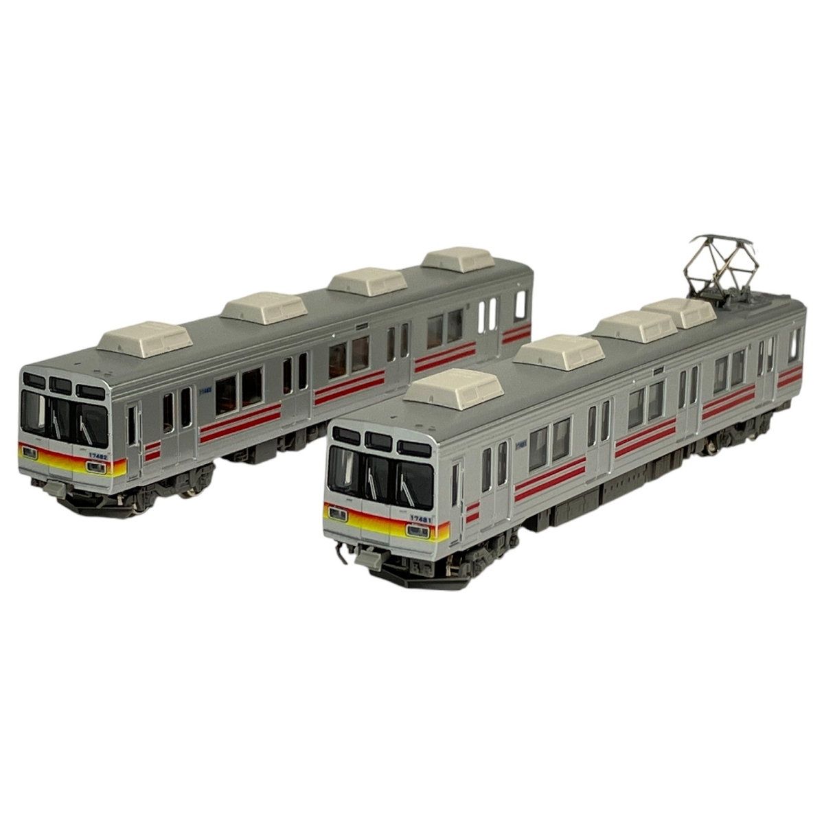 グリーンマックス 30983 富山地方鉄道 17480形 前面グラデーション帯 第1編成 2両セット Nゲージ 鉄道模型 中古 N10603682拍卖