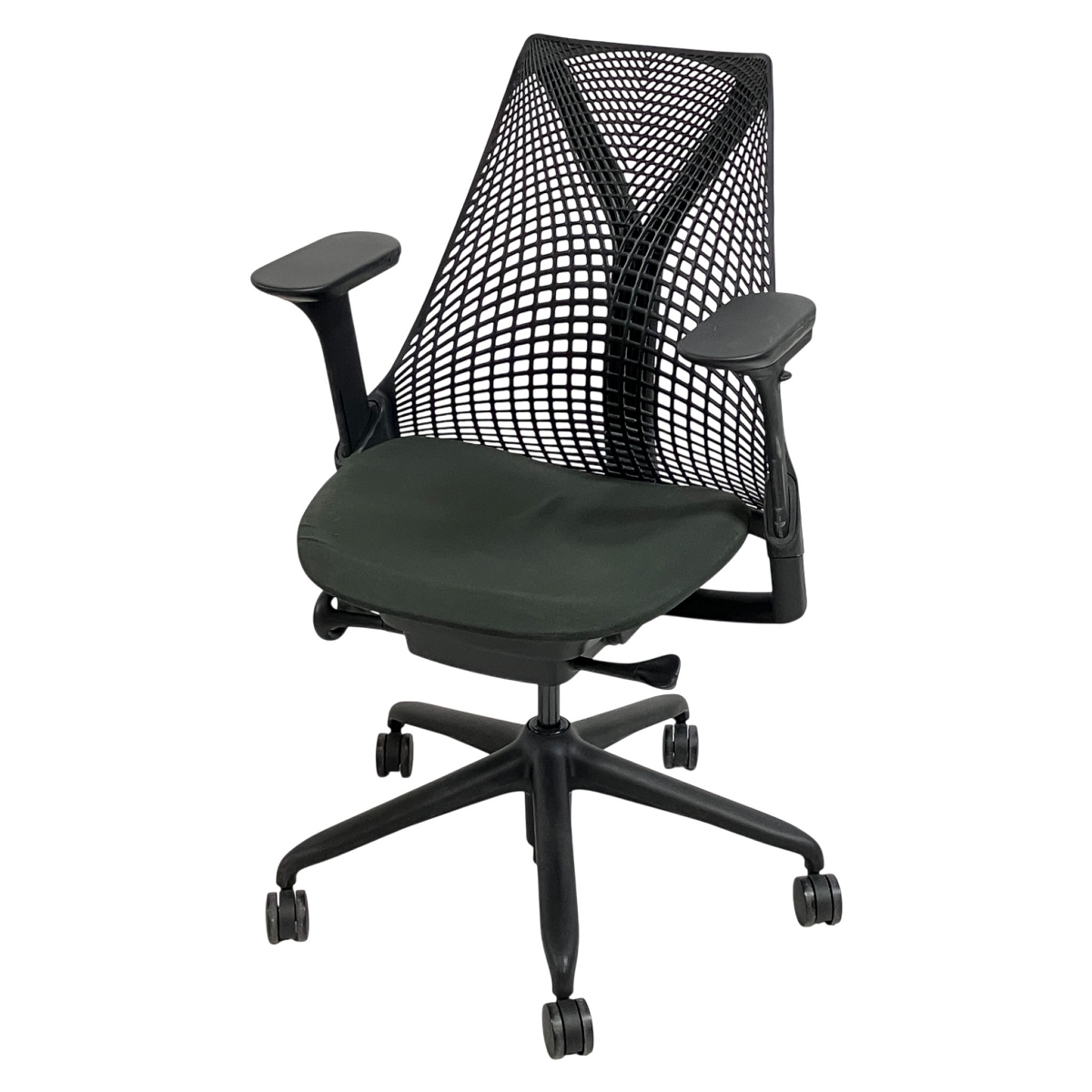 Herman Miller ハーマンミラー セイルチェア AS1YA23AA-1720 N2BKBBBKBK9115 2021年製 ブラック 中古 楽 T10613884拍卖