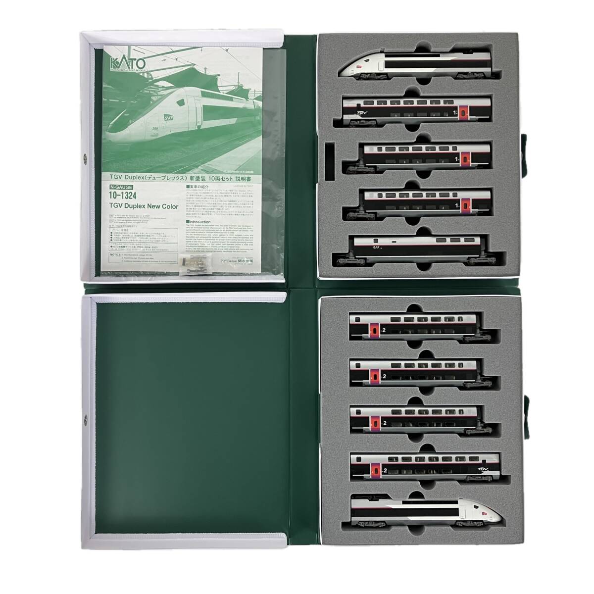 KATO 10-1324 TGV Duplex デュープレックス 新塗装 10両セット Nゲージ 鉄道模型 欧州型 動力車・ライト確認済み 中古 Y10616996拍卖