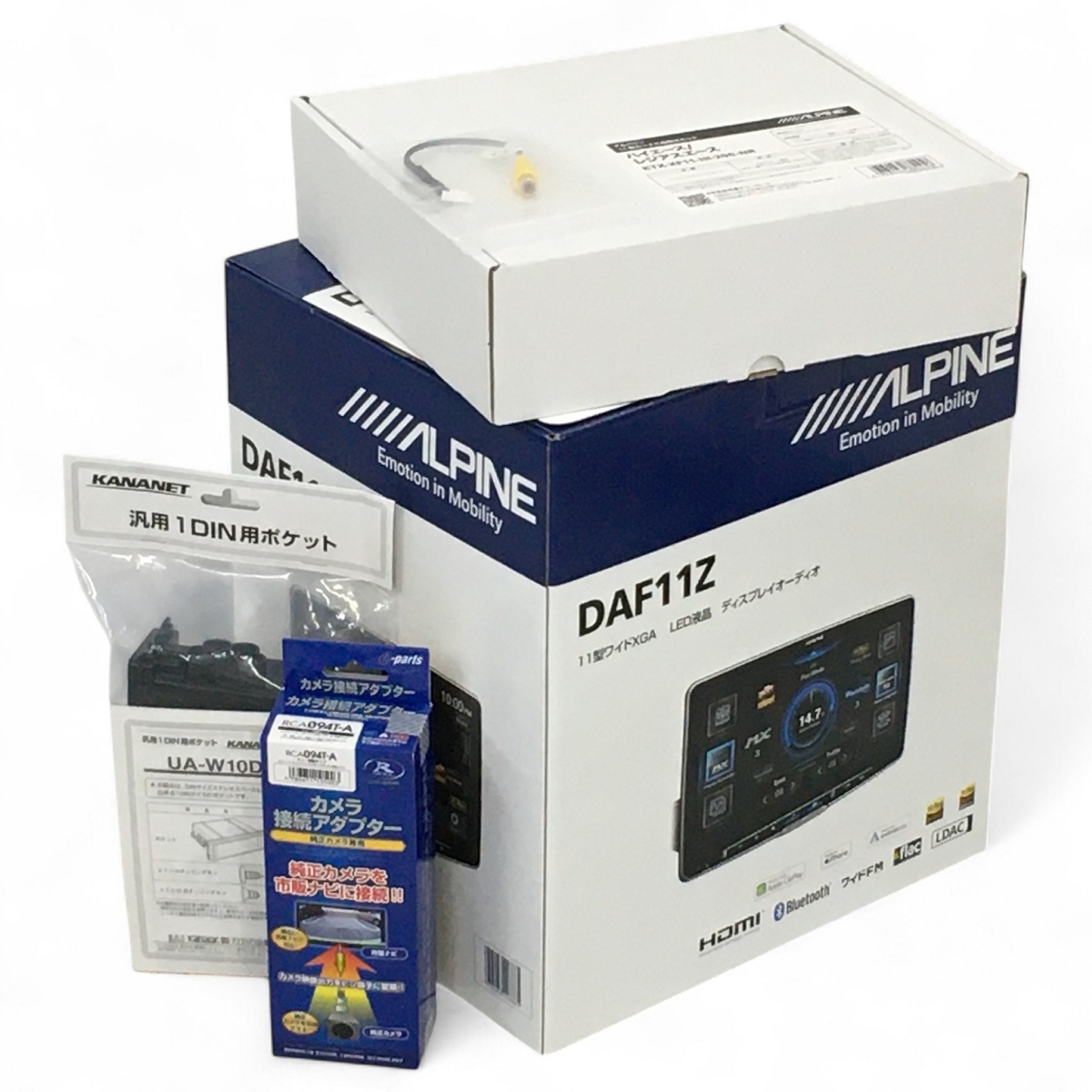 ALPINE アルパイン DAF11Z 設置セット ハイエース/レジアスエース,汎用1DIN用ポケット,カメラ接続アダプター ディスプレイ 未使用N10623479拍卖