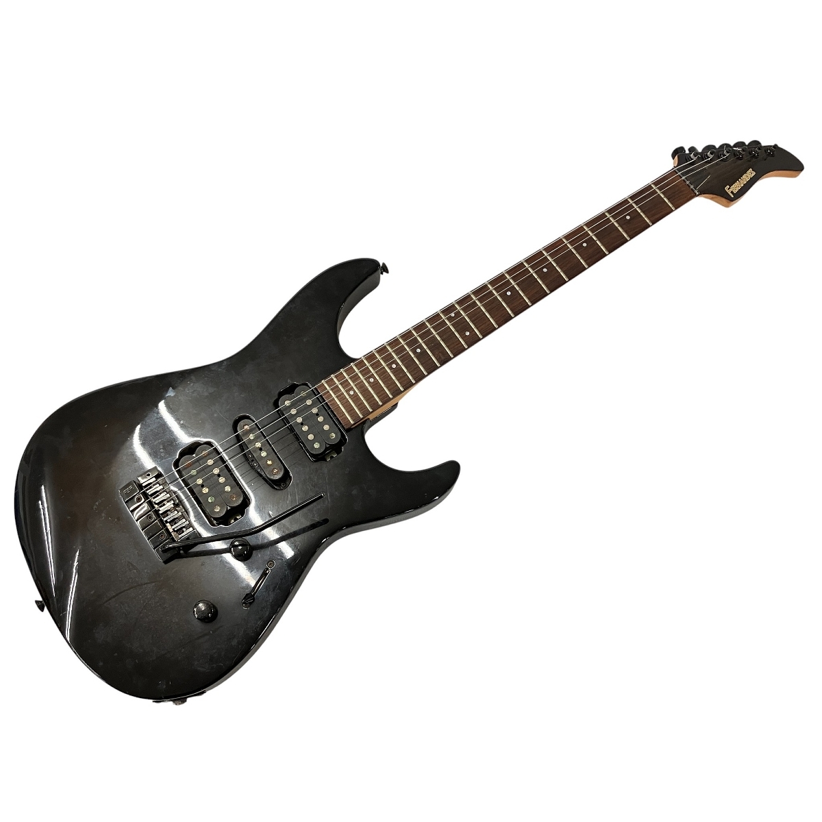 FERNANDES フェルナンデス 型番不明 黒 エレキギター ジャンク W10562311拍卖