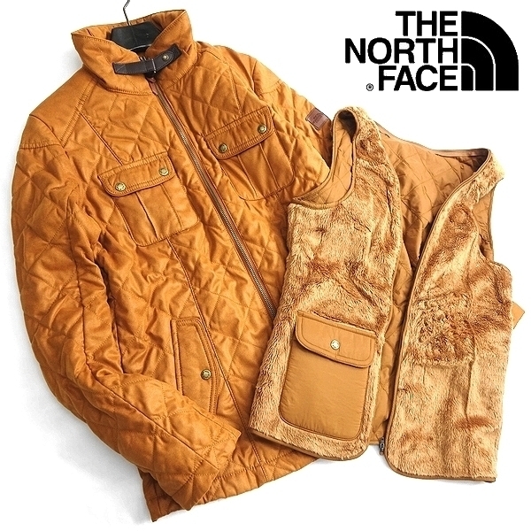 THE NORTH FACE ノースフェイス 新品 定3.5万 中綿入 キルティング ファーベスト付 ジャケット LF87 MUS 75/XS ▲043▼30224k11拍卖