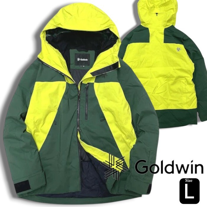 Goldwin ゴールドウィン 新品 定5.2万 透湿性 防水性 保温性 スキー 中綿入り ジャケット パーカー G13303 グリーン L ▲130▼▼51107s01拍卖