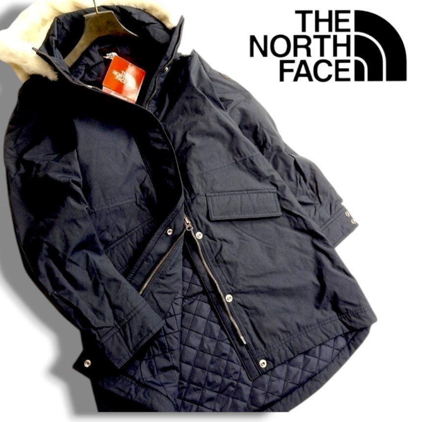 THE NORTH FACE ノースフェイス 新品 定2.7万 中綿入 裏地キルティング コート ジャケット NG81 INK 80/XS レディース▲052▼50903s04拍卖