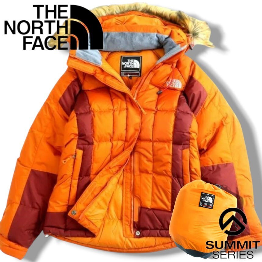THE NORTH FACE ノースフェイス 新品 定5.9万 SUMMIT SERIES ナイロン切替 ファー付ダウンパーカ ジャケット DF83 80(S)▲043▼30222k11拍卖
