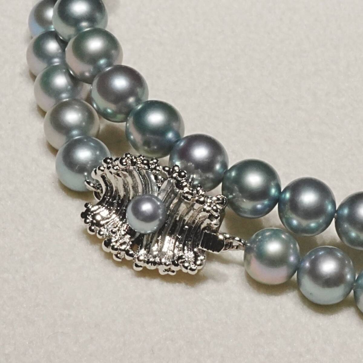 タサキ ブルー パール シルバー ネックレス 田崎真珠/24-5201M拍卖