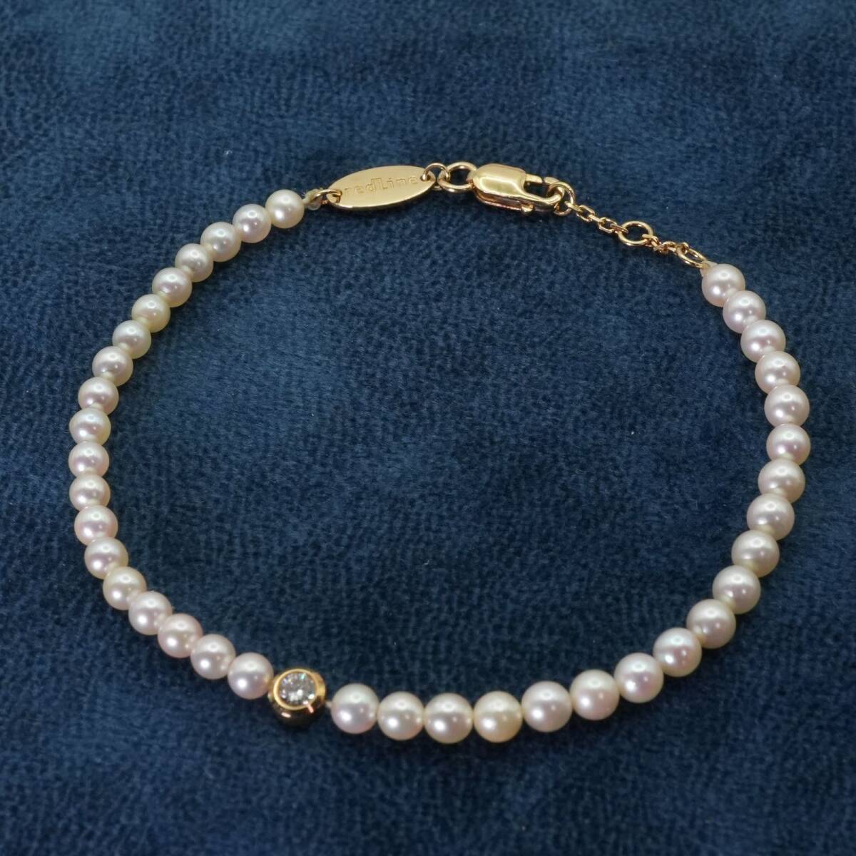 レッドライン パール×ダイヤ ブレスレット K18(750)/25-1902S拍卖