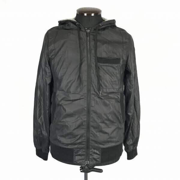 AMERICAN RAG CIE/アメリカンラグシー★コットン&ナイロン/リバーシブルパーカー/ブルゾン【1/メンズS/黒×グレー】◆BF855拍卖