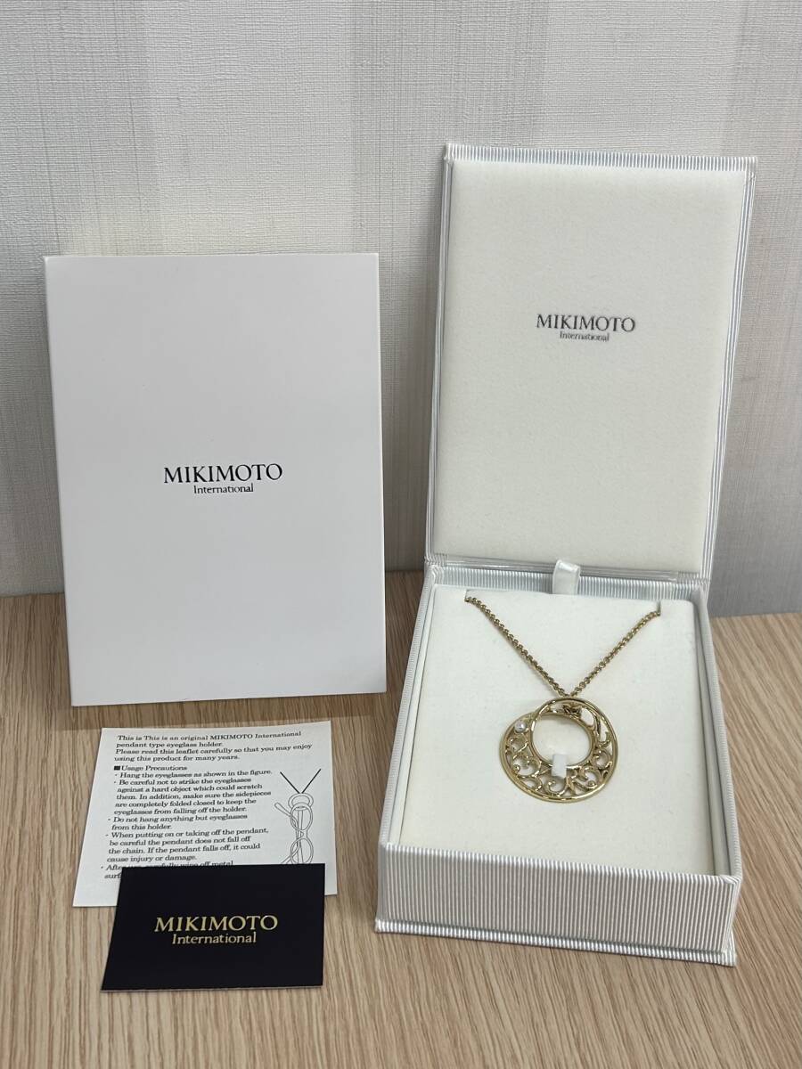 長「21766」MIKIMOTO ミキモト グラスホルダー ペンダント ネックレス 箱付き 美品拍卖