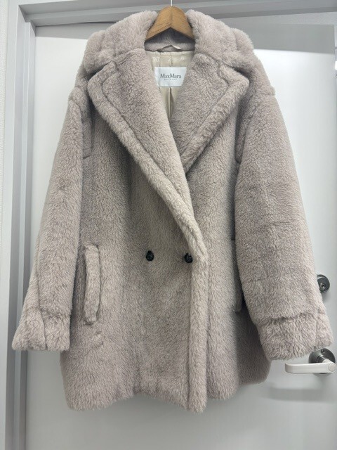 【極美品】 MaxMara OLGA テディベア ショートコート Lサイズ ベージュ 定価553,300円 アルパカ オルガ マックスマーラ 【大黒屋】拍卖