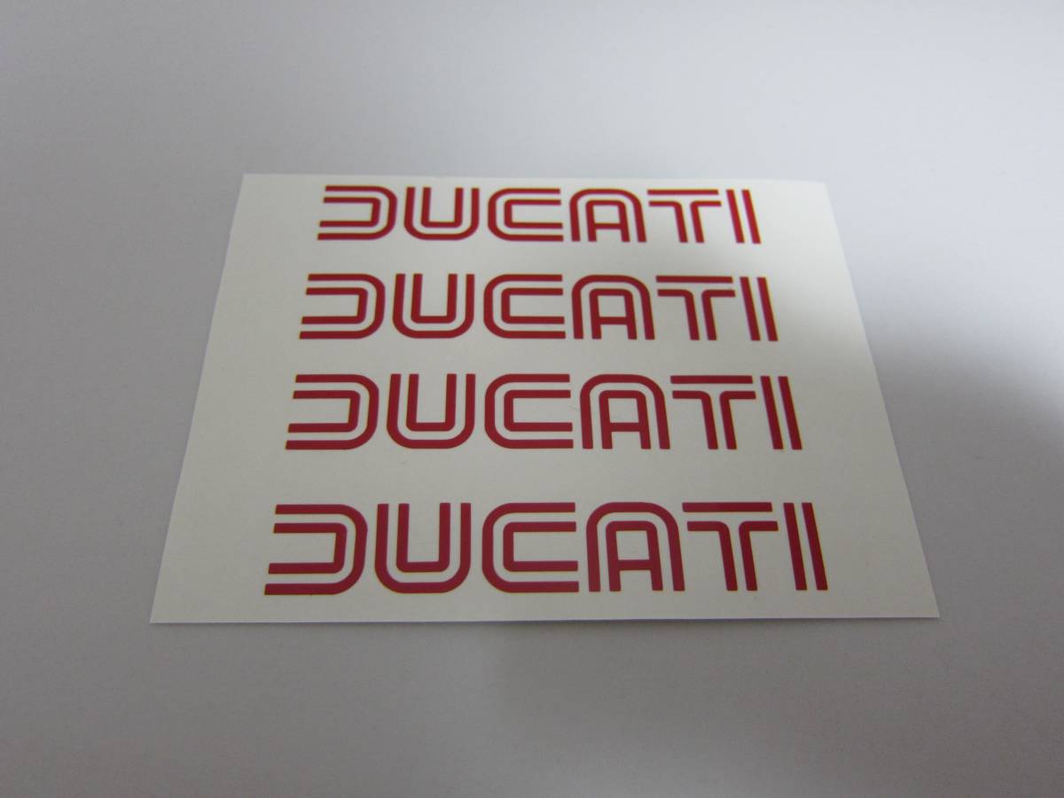 ドゥカティ DUCATI ステッカーレッド4枚セット拍卖