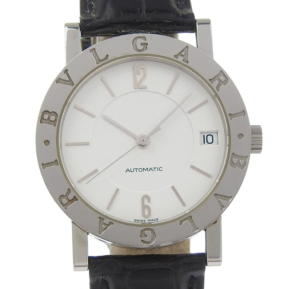 BVLGARI ブルガリ ブルガリブルガリ cal.220 BB33SL AUTO 腕時計 SS×クロコダイル 自動巻き アナログ表示 メンズ【I170125006】中古拍卖