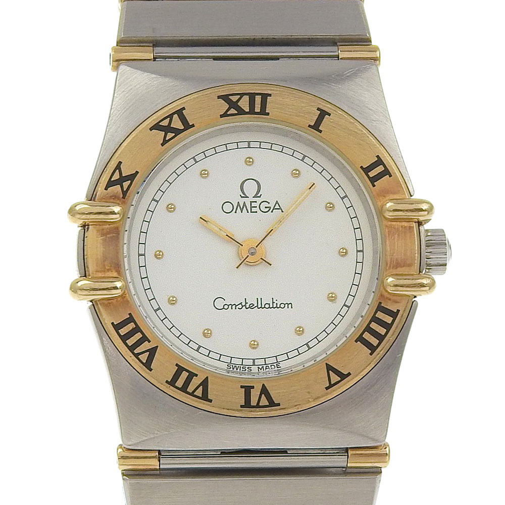 OMEGA オメガ コンステレーション ミニ 腕時計 SS クオーツ アナログ表示 レディース 白文字盤【I133125002】中古拍卖