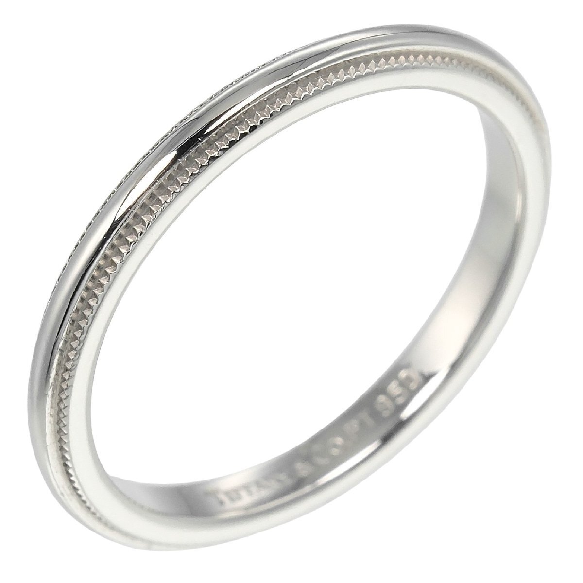 ティファニー リング トゥギャザー ミルグレイン 10号 指輪 2mmバンド Pt950プラチナ 約3.2g TIFFANY&Co.【I192625013】中古拍卖