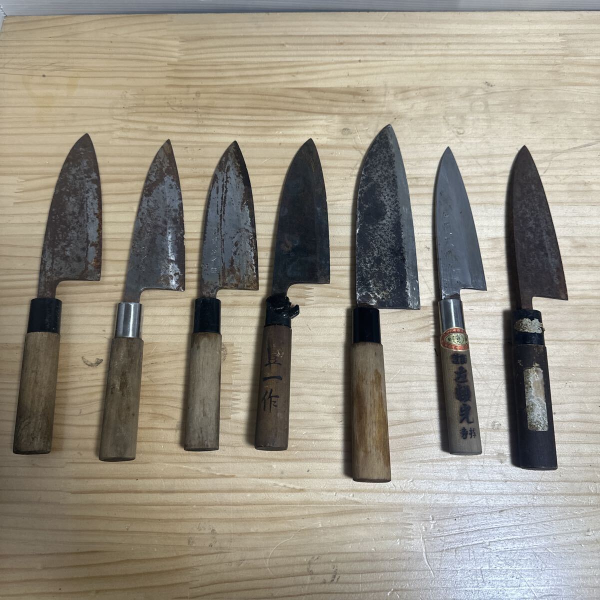 和造関孫六梅 和造関孫六竹 和之作 豊一作 包丁 出刃包丁 まとめて7本 調理器具 刺身包丁 料理包丁 刃物拍卖
