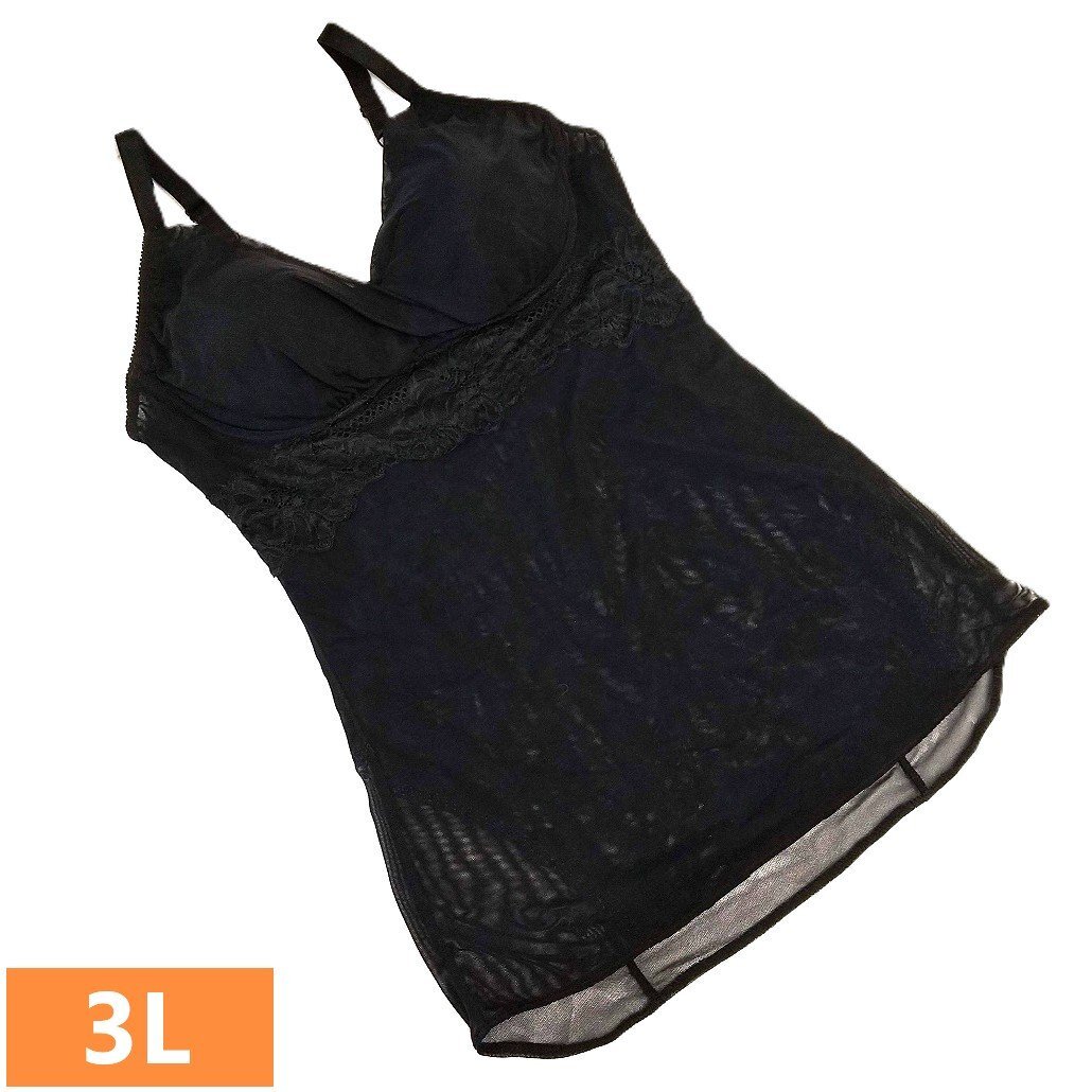 美品 ブラデリスニューヨーク ナチュラルビューティーフィット ブラキャミ 3L ブラック DB520203 黒 補正 補整 st2351拍卖