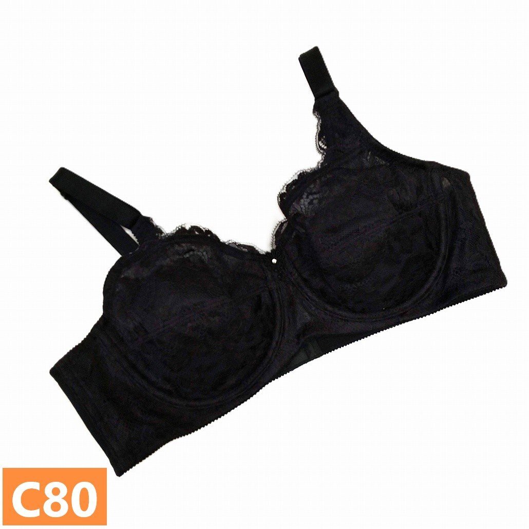 シャンデール ブラジャー C80 ベル ブラック 黒 新品未使用 サンプル フルカップ 補正 補整 ワイヤー入 s1276拍卖