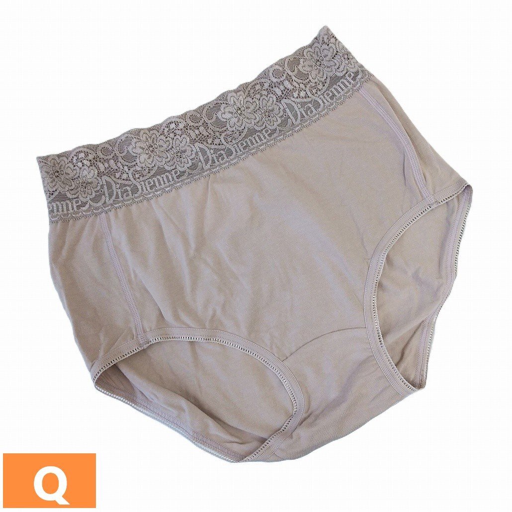 ダイアナ ショーツ Q (ヒップ105-113) アイリスグレー 新品タグ付き 大きいサイズ 補正 補整 ダイアジェンヌ 定番 レース d1321拍卖