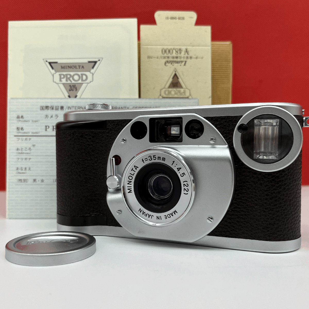 ☆05 MINOLTA PROD-20’s 35mm F4.5 コンパクトフィルムカメラ 動作品 1円スタート ミノルタ拍卖