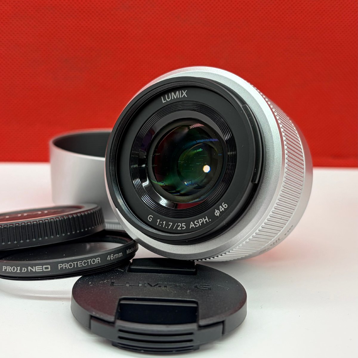 +04 Panasonic LUMIX G F1.7 25mm ASPH. H-H025 カメラ レンズ 動作品 1円スタート パナソニック拍卖