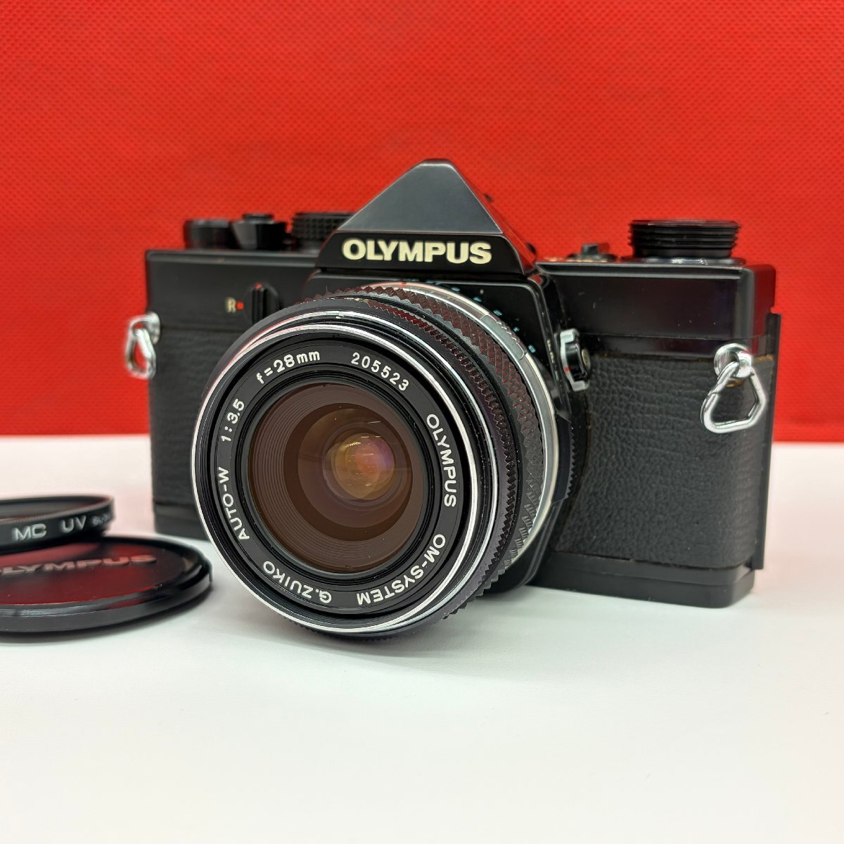+37 OLYMPUS OM-1 OM-SYSTEM G.ZUIKO AUTO-W F3.5 28mm フィルム一眼レフカメラ 動作品 1円スタート オリンパス拍卖