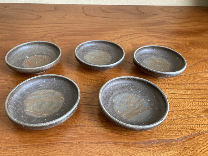 皿 備前焼皿揃 金重素山・有邦に師事 高力芳照 1076拍卖