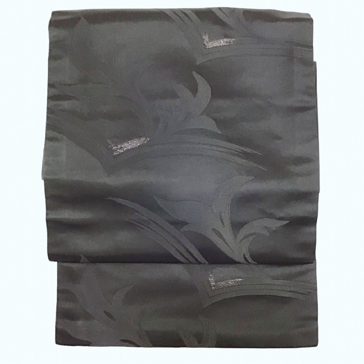 名古屋帯・喪服用・植物文様・No.200701-1612・梱包サイズ60拍卖