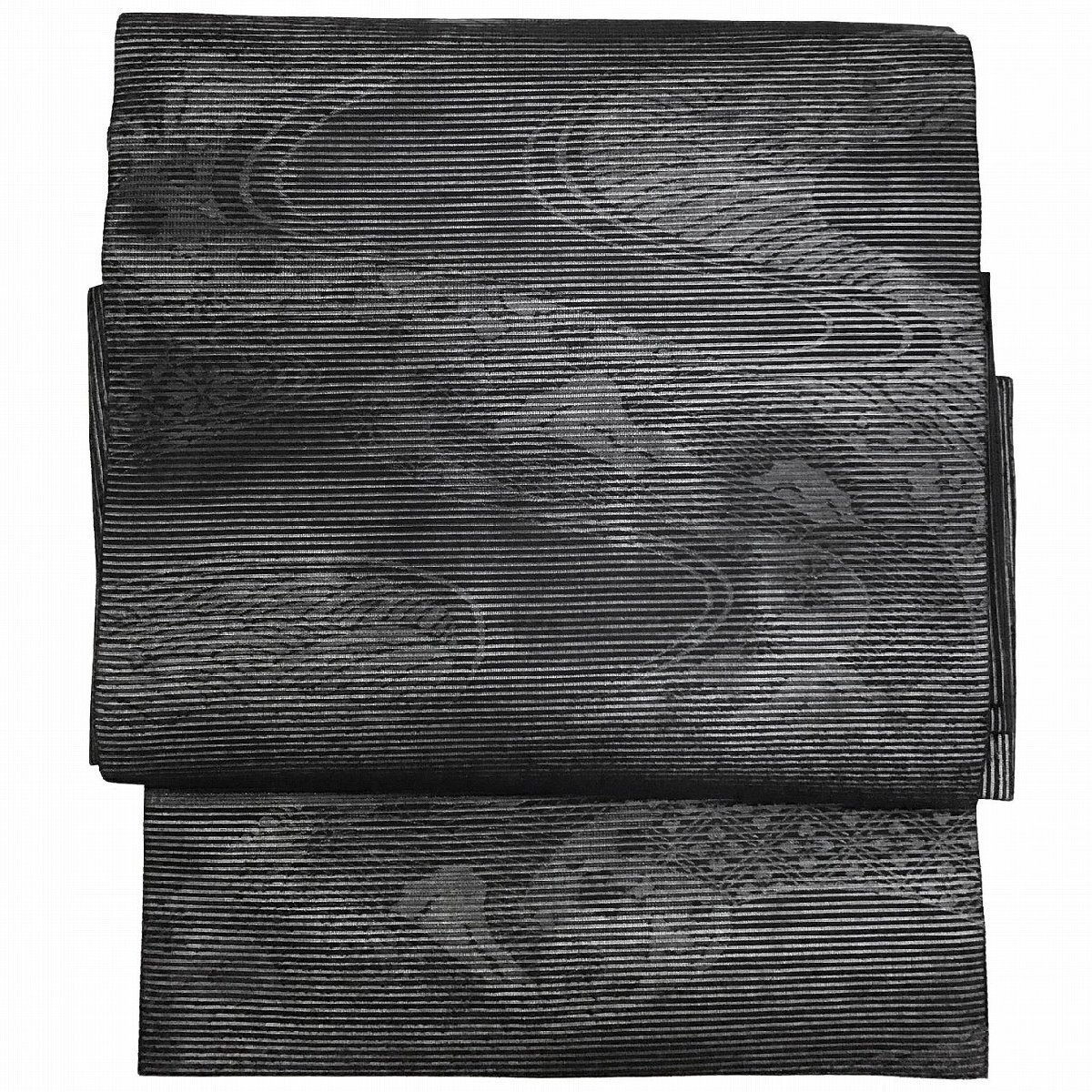 名古屋帯・夏帯・喪服用・自然文様・No.200701-1627・梱包サイズ60拍卖