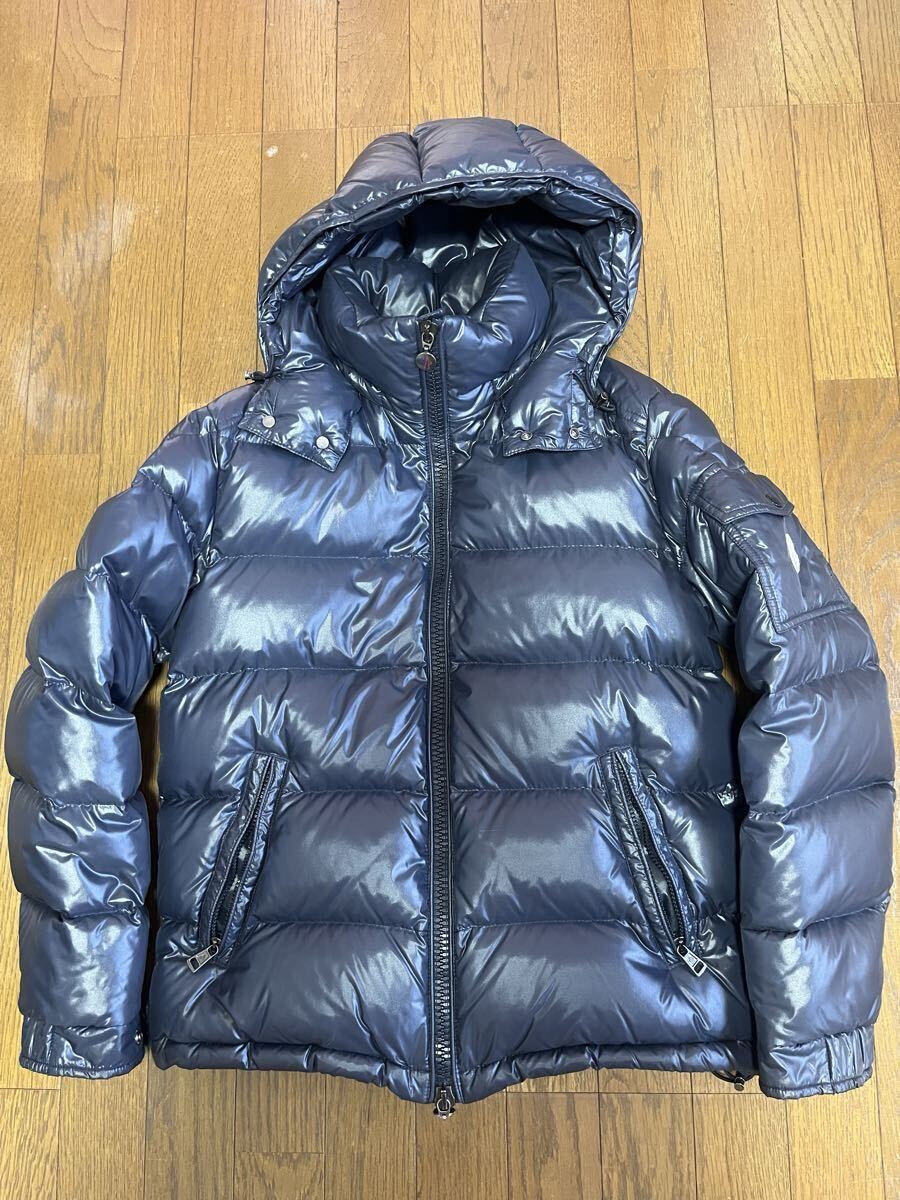 ★MONCLER MAYA【1】ショート ダウンジャケットネイビー 美品★拍卖
