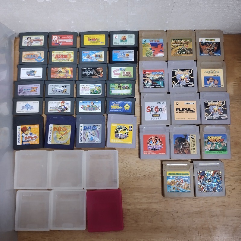 ゲームボーイアドバンス ゲームボーイ ソフト まとめて38本+GBケース6個/ポケモン金・銀・ピカチュウ・赤 新約聖剣伝説 他拍卖