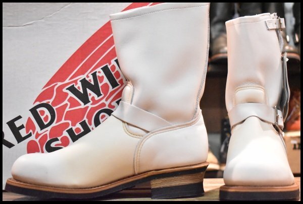 【9D 箱付 DEAD BEAMS別注 03年】レッドウィング 8275 エンジニア ホワイトフルグレインレザー 白 ビームス ブーツ redwing HOPESMORE拍卖
