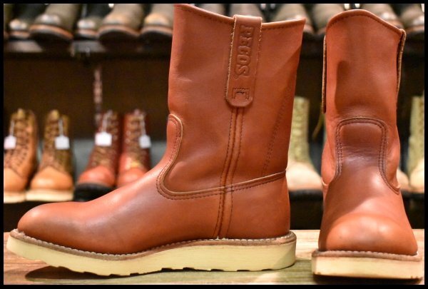 【5D 良品 07年】レッドウィング 8866 ペコス 赤茶 オロラセット プルオン クッションソール ブーツ redwing pecos HOPESMORE拍卖