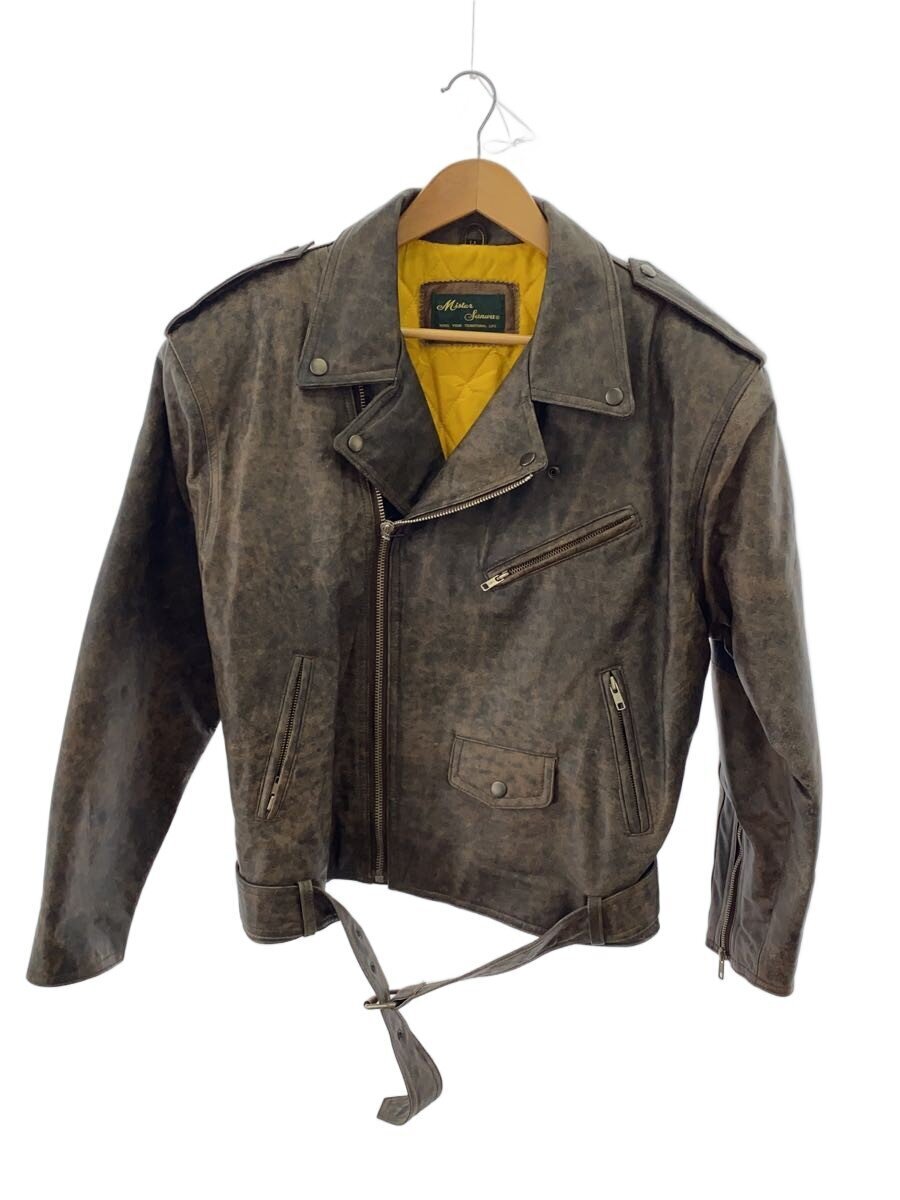 mister sanwa/ダブルライダースジャケット/LL/レザー/BRW//拍卖