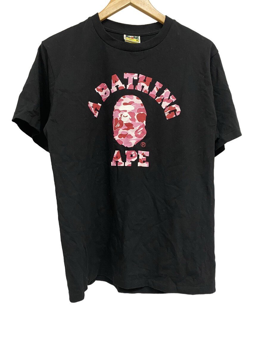 A BATHING APE◆Tシャツ/M/コットン/BLK/001TEL801005M拍卖