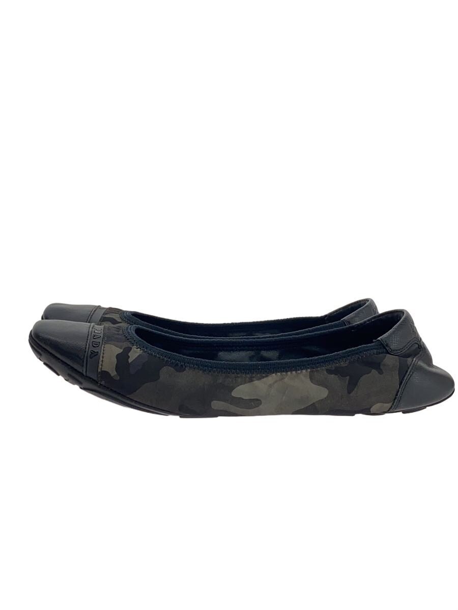 PRADA◆パンプス/37.5/BLK/バレエシューズ/迷彩拍卖