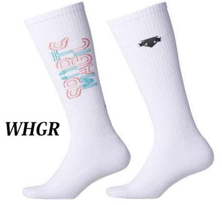 送料無料 新品 DESCENTE バレーボールソックス2足組WHGR 20-23拍卖