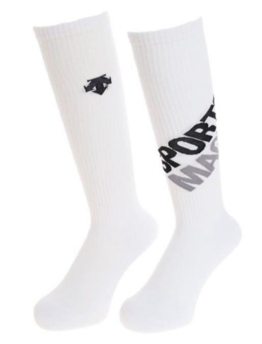 送料無料 新品 DESCENTE バレーボールソックス2足組WHGR 20-23拍卖