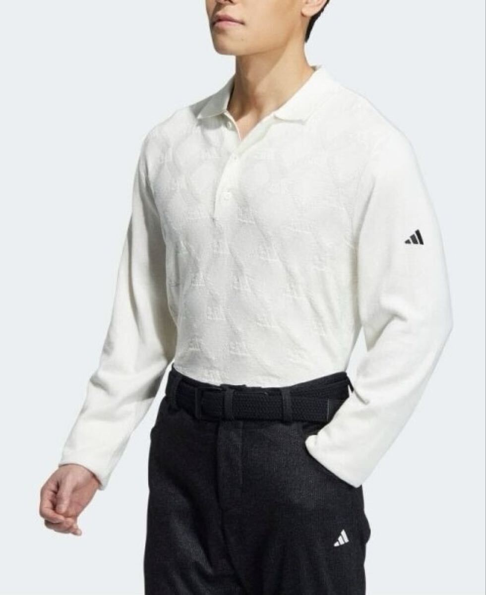 送料無料 新品 adidas GOLF アーガイル柄セーター ポロ XL WT拍卖