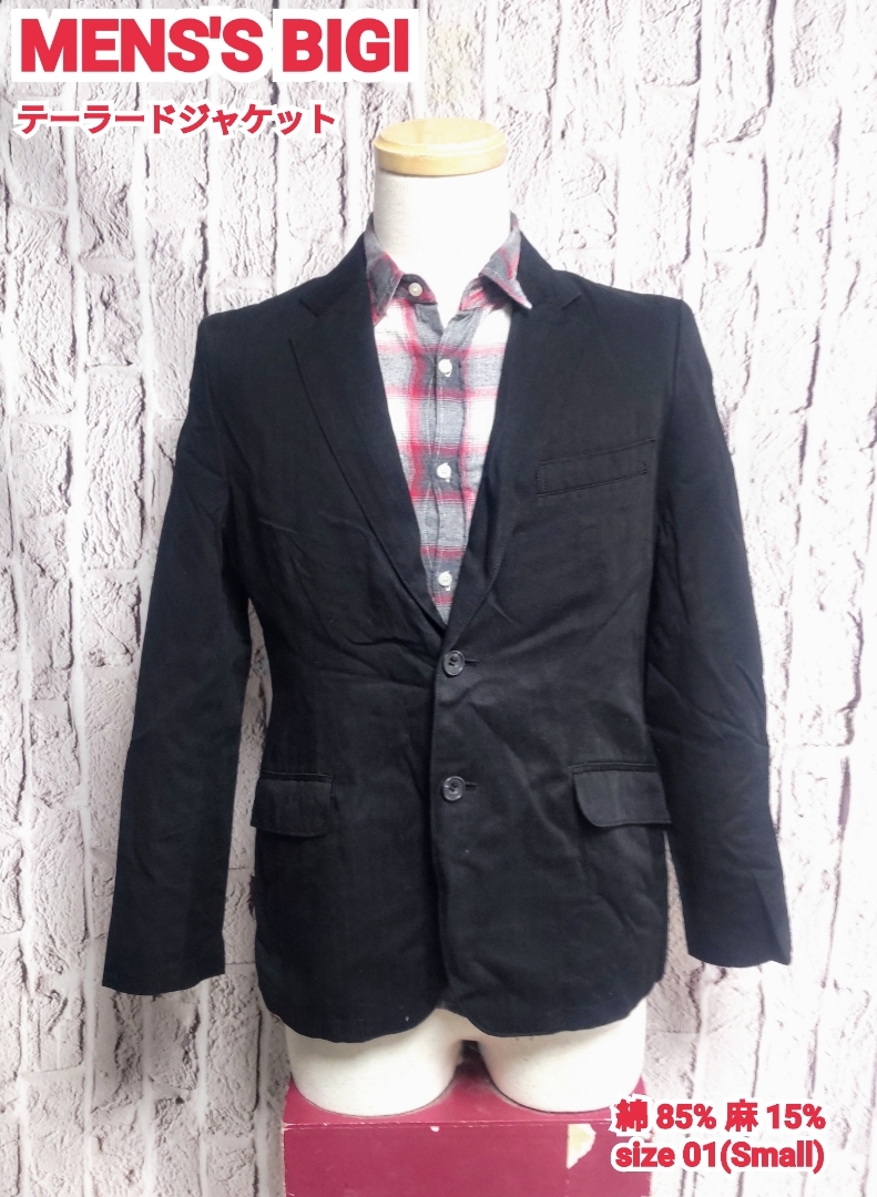 ★送料無料★ Men's BIGI テーラードジャケット メンズビギ テーラードジャケット Small拍卖