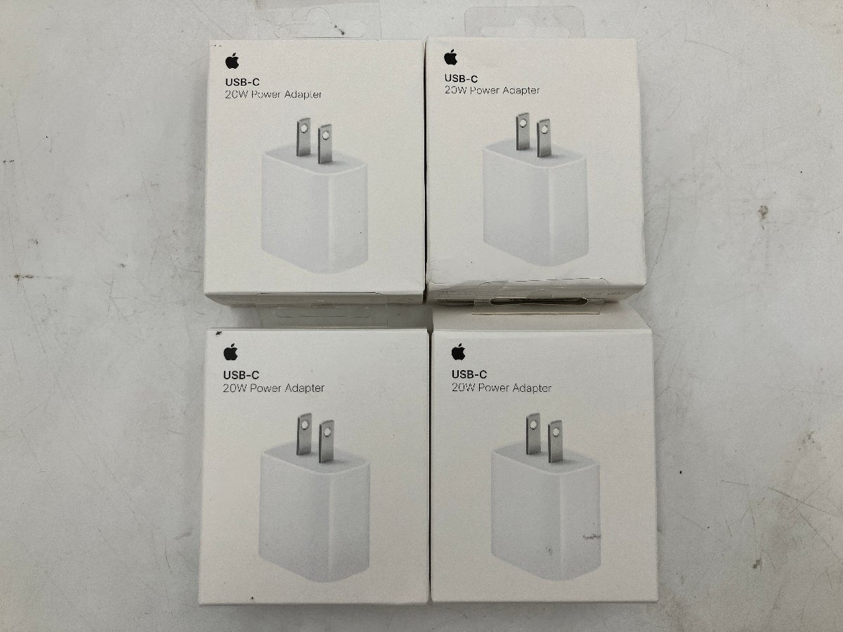 【ハード王】/ アダプタ Apple 20W USB-C Power Adapter A2305 EMC3597 / 4台セット / 通電未確認 / 21744-H拍卖