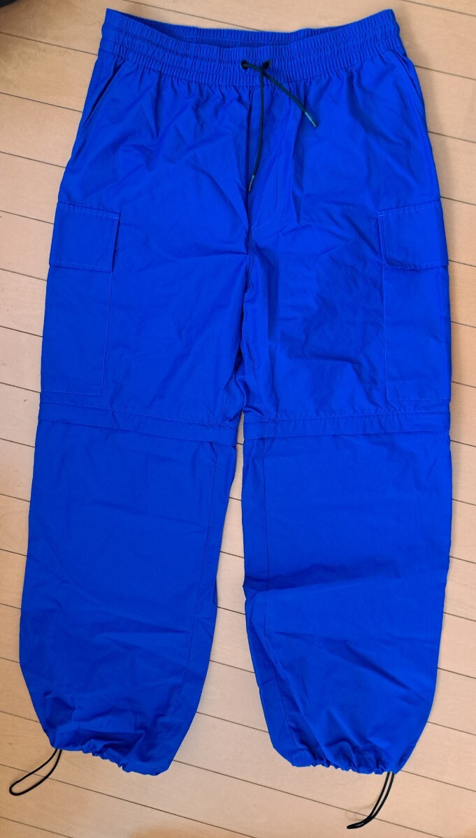 美品 maison kitsune 2way ナイロンカーゴパンツ M ブルー ポルトガル製 匿名発送60cm拍卖