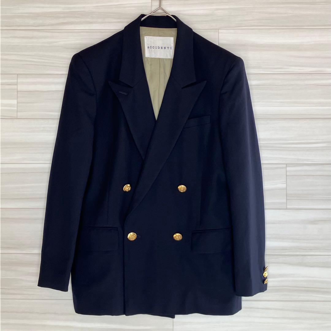 ACCIDENTI 紺 ブレザー ダブル 金ボタン 9号 紺ブレ ジャケット ブルゾン拍卖