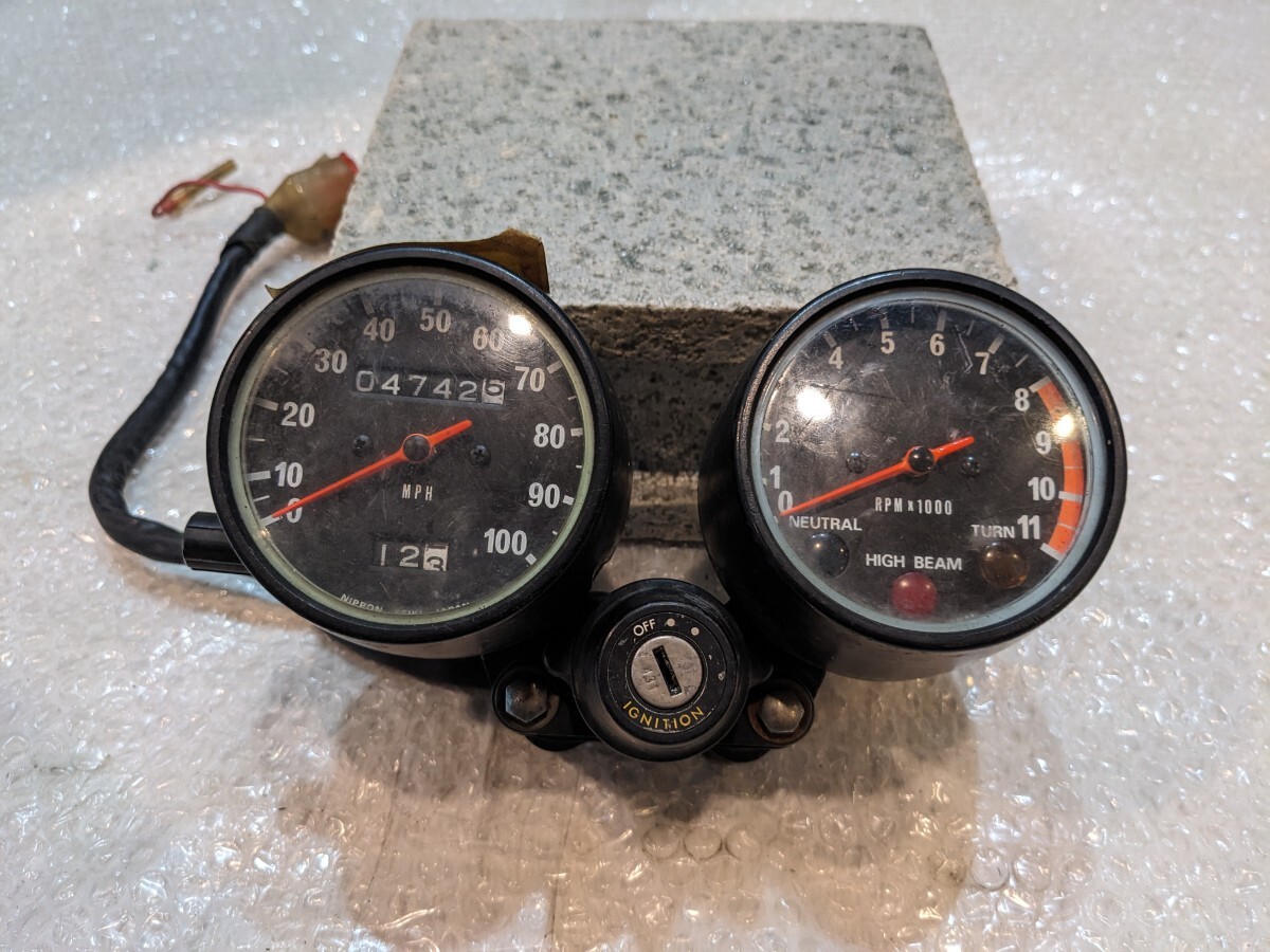 Kawasaki KE125 純正メーター 当時物 鍵無し拍卖
