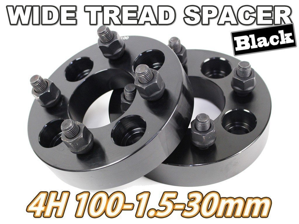 iQ 10系 NGJ10 KGJ10 ワイトレ 4H 2枚組 PCD100-1.5 30mm ワイドトレッドスペーサー (黒)拍卖
